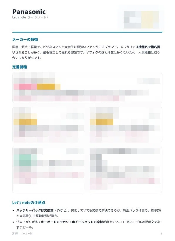 中古ノートPC機種図鑑のページ:Panasonic Let's noteの特徴と注意点