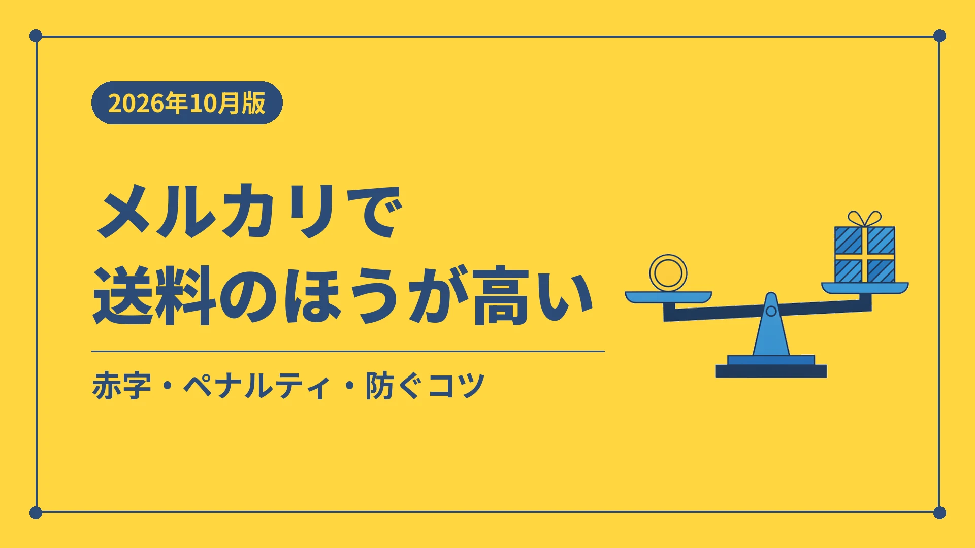 メルカリで送料のほうが高い（赤字・ペナルティ・防ぐコツ）