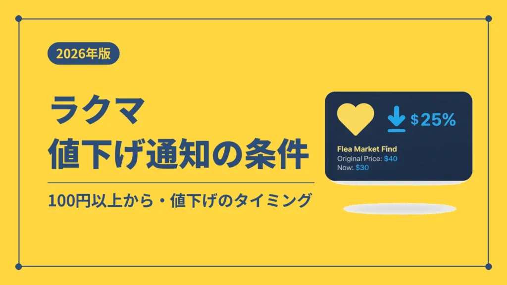 ラクマ値下げ通知の条件（100円以上から・値下げのタイミング）